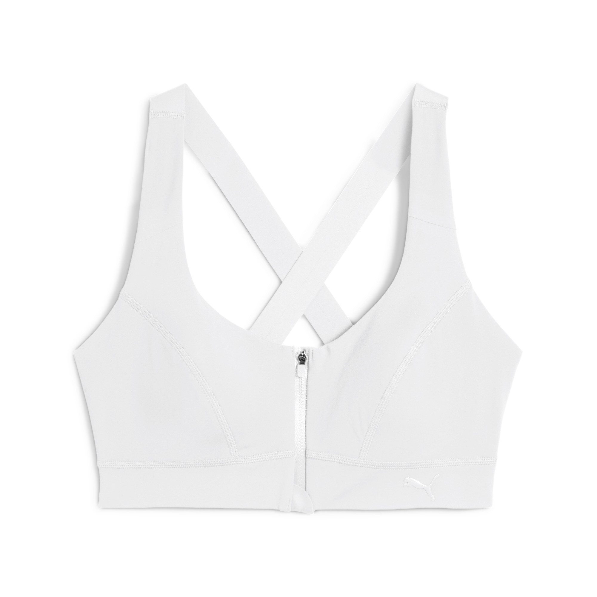 Women's Puma X PAMELA REIF Zip Bra, White, Size S, Clothing