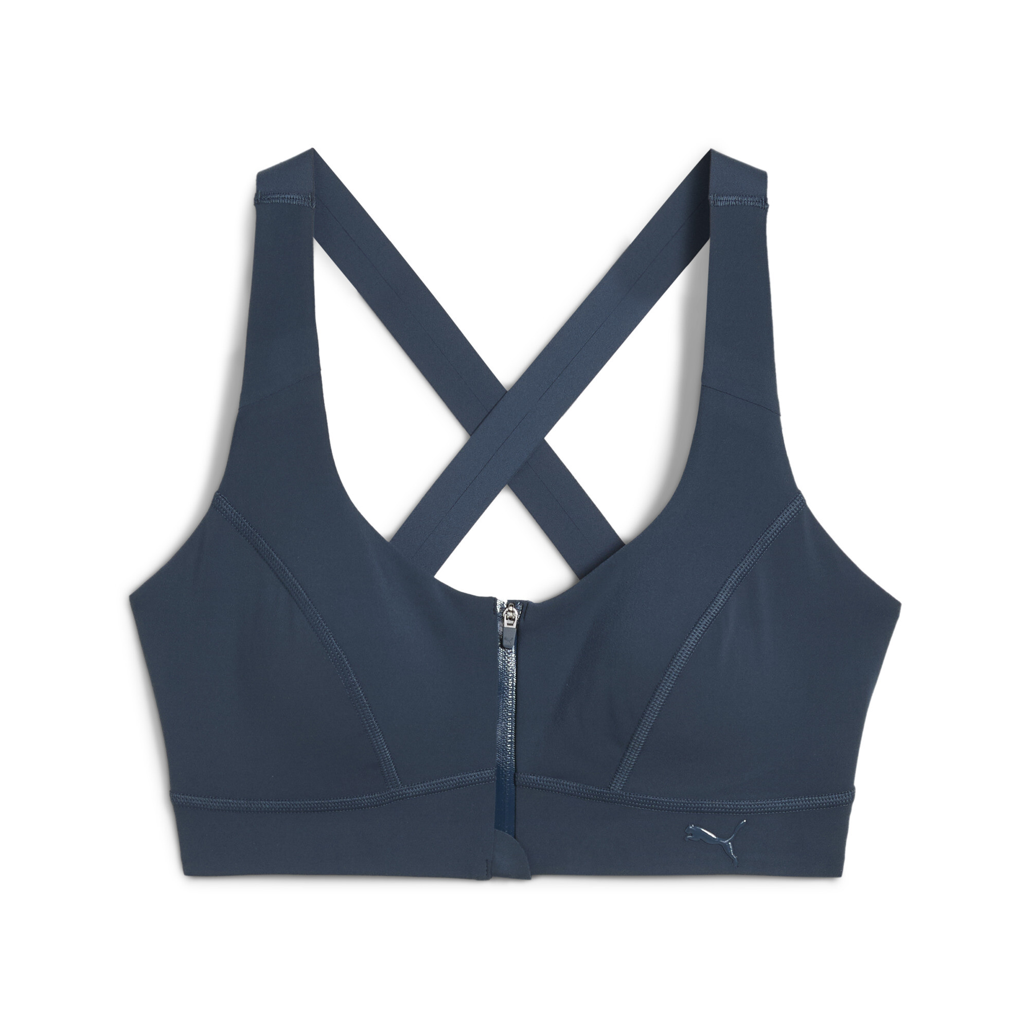 Women's Puma X PAMELA REIF Zip Bra, Blue, Size XXL, Clothing