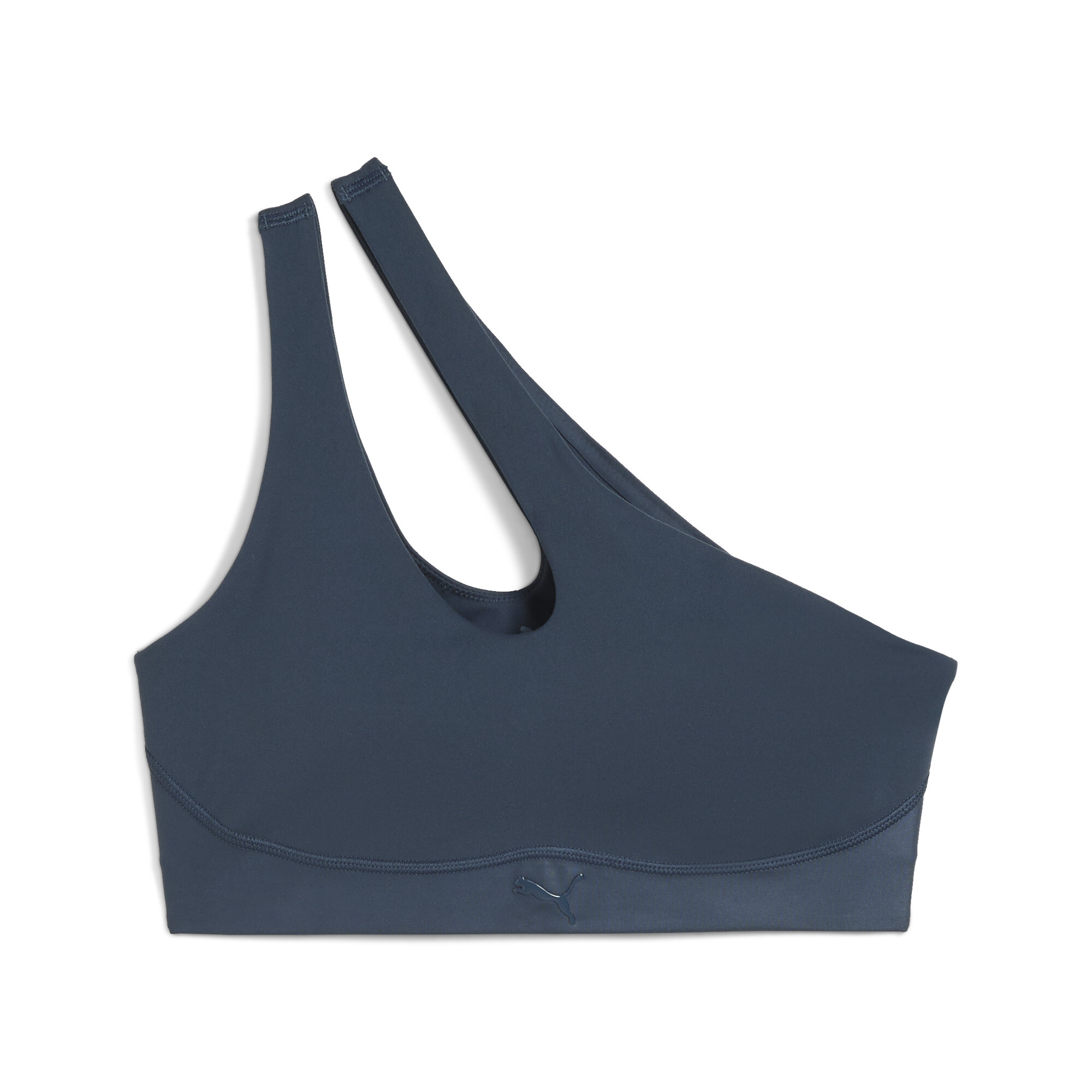 Women's Puma X PAMELA REIF Asymmetric Bra, Blue, Size L, Clothing