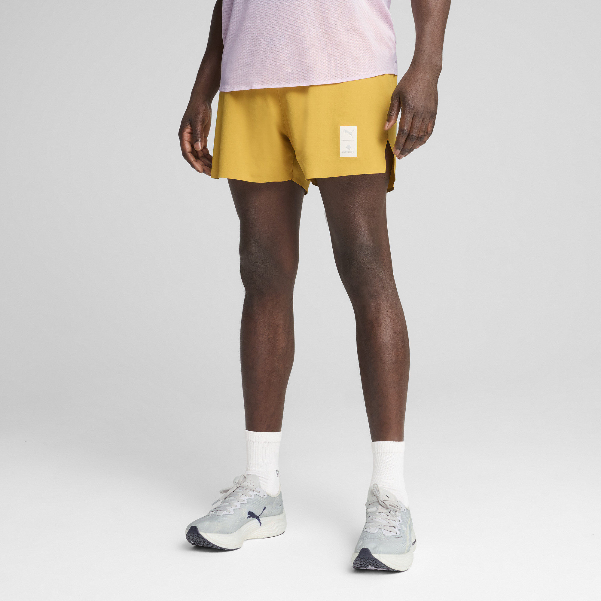 Puma x SAYSKY Laufshorts Herren | Archive Gold | Größe: S