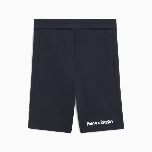 Leggings cortos PUMA x SAYSKY para mujer, New Navy, large-MEX