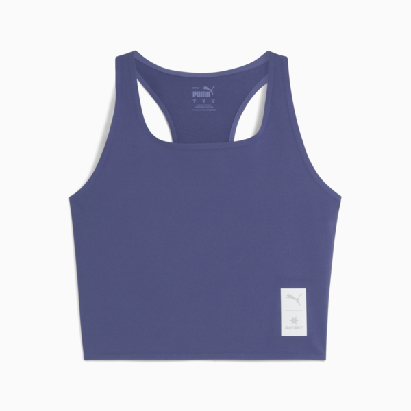 Crop top de running PUMA x SAYSKY para mujer, Blue Crystal, large-ARG