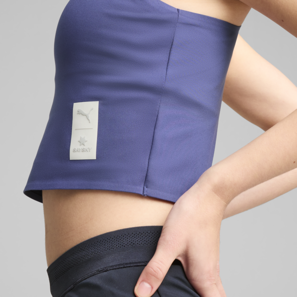 Crop top de running PUMA x SAYSKY para mujer, Blue Crystal, large-ARG