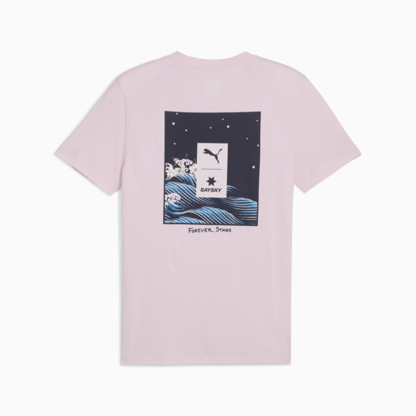 PUMA x SAYSKY Running Tee Unisex, Rose Mauve, large-MEX