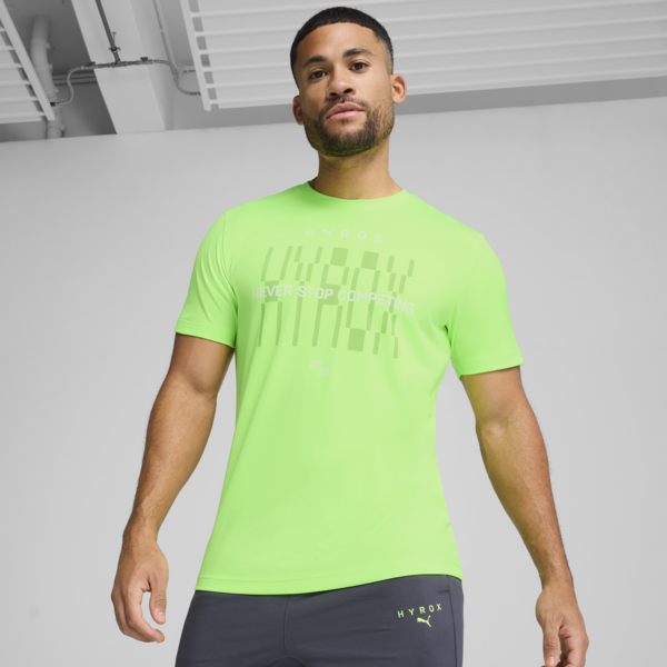 Remera PUMA x HYROX Train All Day para hombre, Green Glare, large-ARG