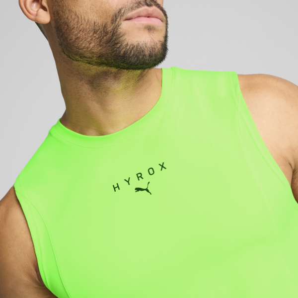 Remera sin mangas PUMA x HYROX CLOUDSPUN para hombre, Green Glare, large-ARG