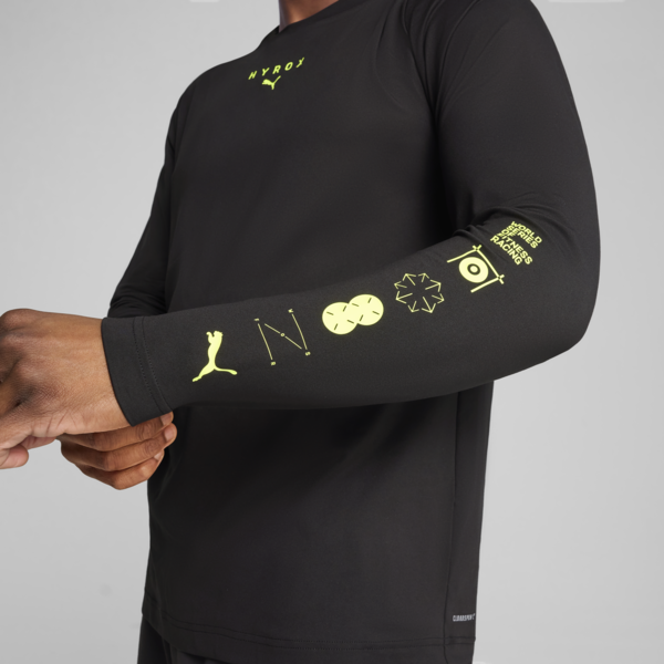 Remera manga larga PUMA x HYROX CLOUDSPUN para hombre, PUMA Black, large-ARG