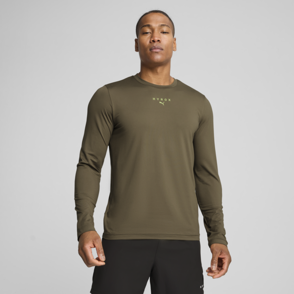Remera manga larga PUMA x HYROX CLOUDSPUN para hombre, Loden Green, large-ARG