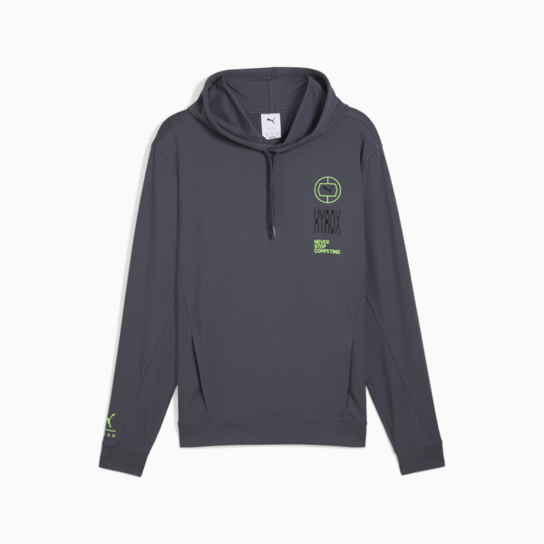 Buzo con capucha PUMA x HYROX CLOUDSPUN para hombre, Galactic Gray, large-ARG