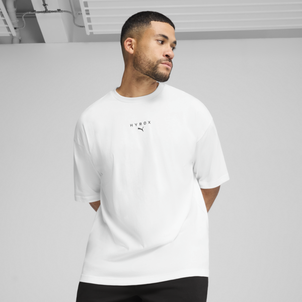 PUMA x HYROX Oversized Tee Men, PUMA White, large-ZAF