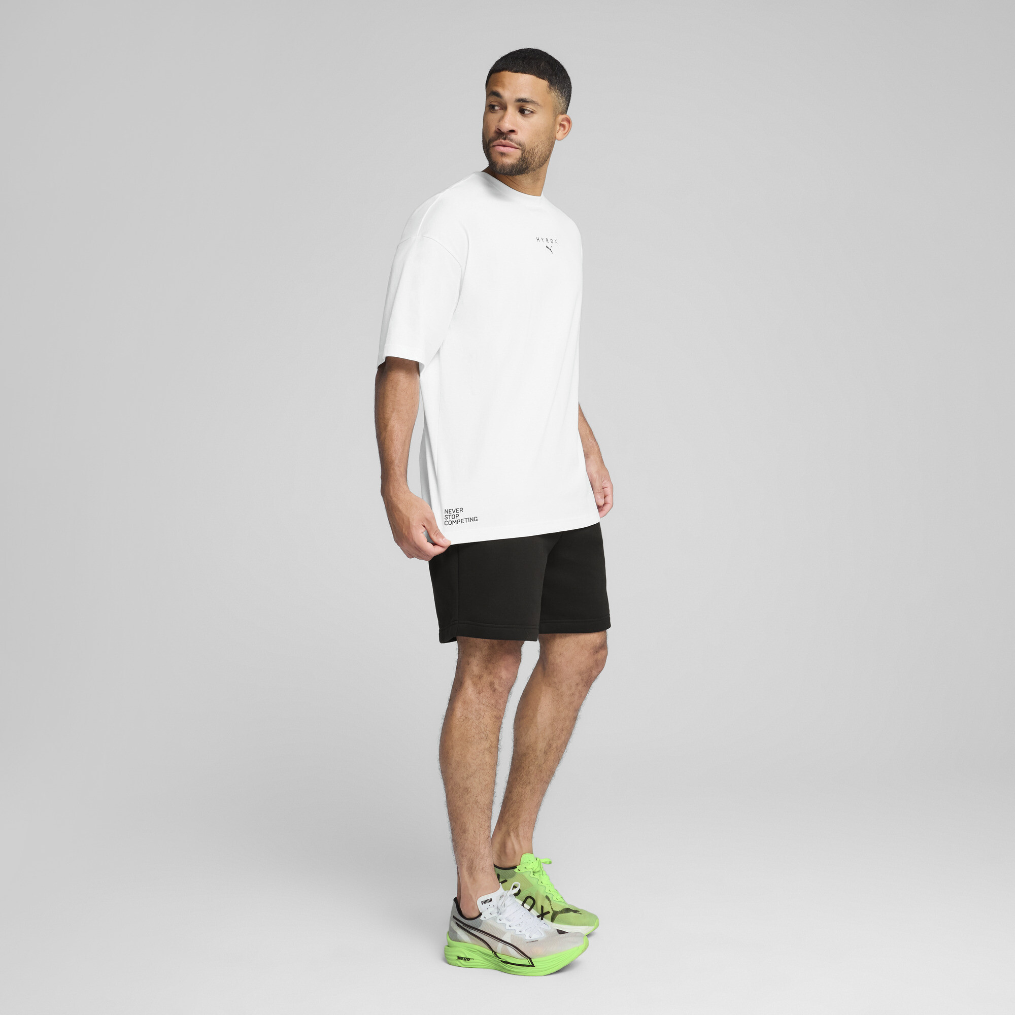 PUMA x HYROX oversized T-shirt voor Heren, Wit, Maat S