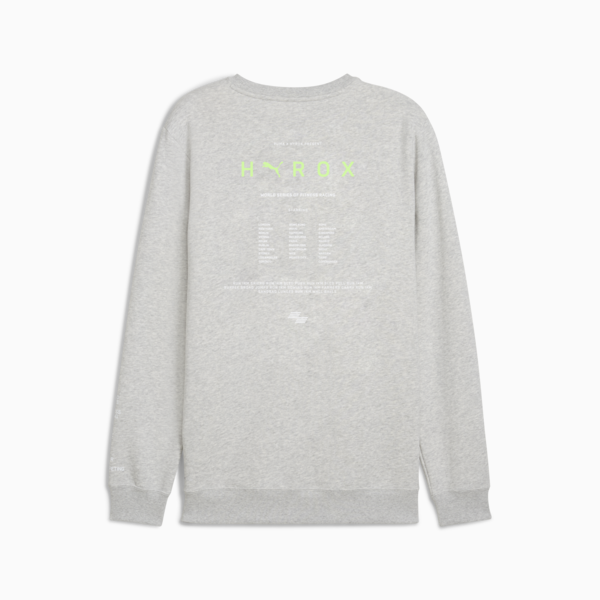 Buzo PUMA x HYROX Heavyweight para hombre, Light Gray Heather, large-ARG