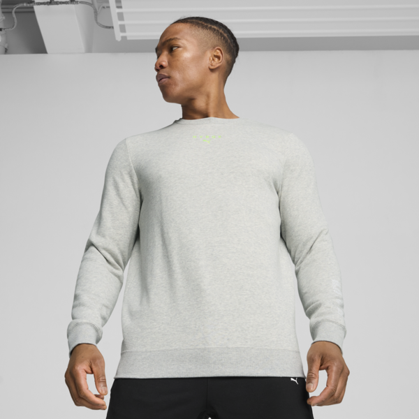 Buzo PUMA x HYROX Heavyweight para hombre, Light Gray Heather, large-ARG
