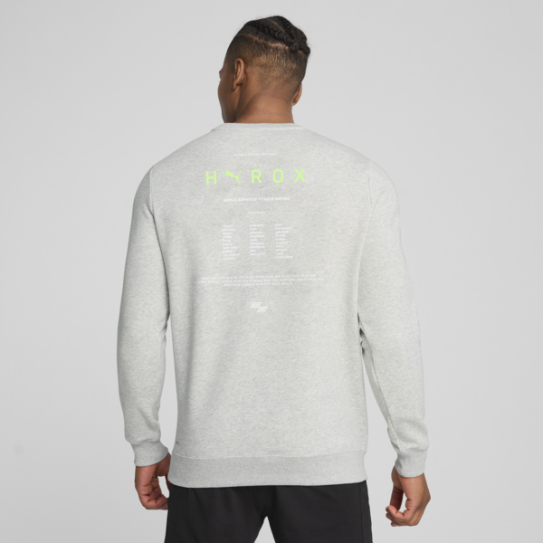 Buzo PUMA x HYROX Heavyweight para hombre, Light Gray Heather, large-ARG