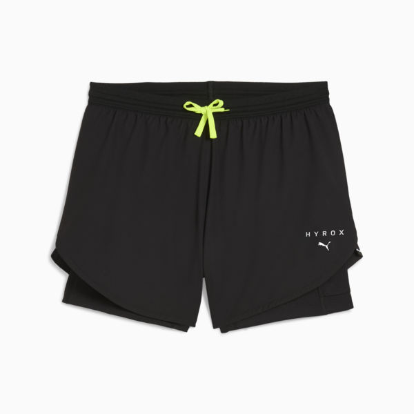 Shorts “2 en 1” PUMA x HYROX ULTRAWEAVE para mujer, PUMA Black, large-ARG