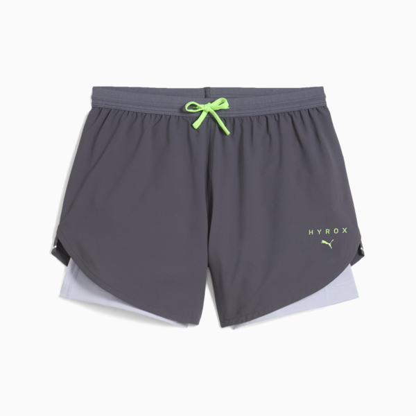 Shorts “2 en 1” PUMA x HYROX ULTRAWEAVE para mujer, Galactic Gray, large-ARG