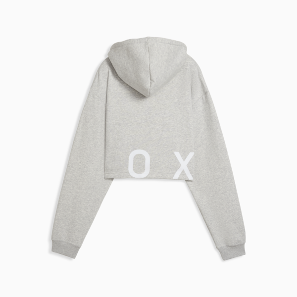 Buzo corto PUMA x HYROX Heavyweight para mujer, Light Gray Heather, large-ARG