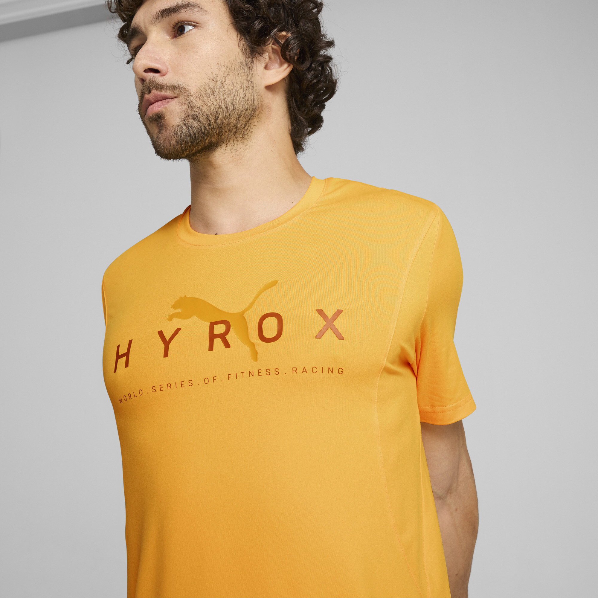 Men's Puma X HYROX Always On CLOUDSPUN T-Shirt, Orange, Size M, Clothing