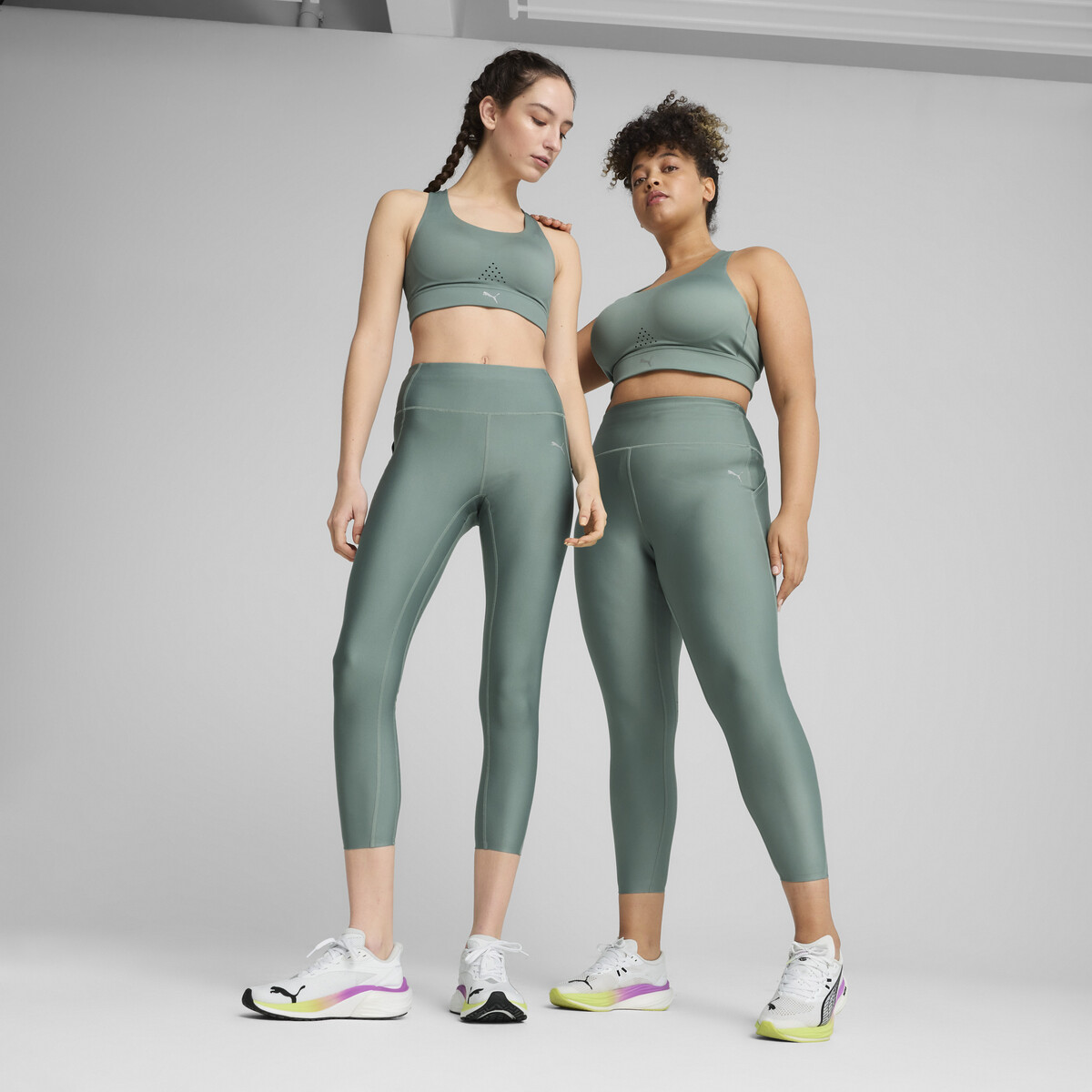RUN ULTRAFORM 7/8 Running Tights Women in Green Moon by PUMA, Medium