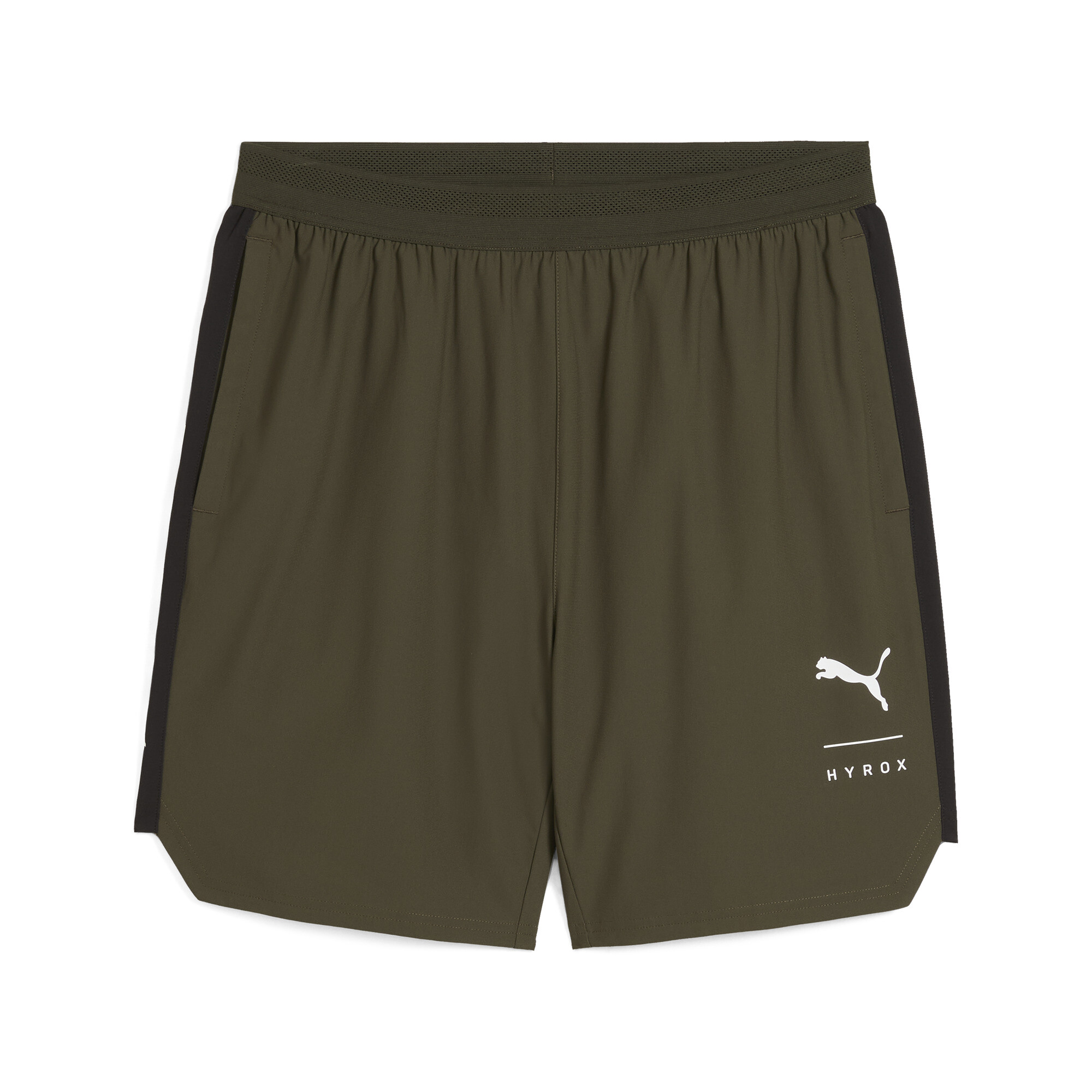 Puma x HYROX Fuse 7" Shorts Herren | Mit Color Blocking | Dark Olive | Größe: L