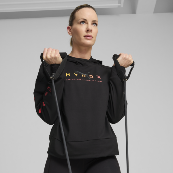 PUMA x HYROX CLOUDSPUN Hoodie Women, PUMA Black, large-ZAF