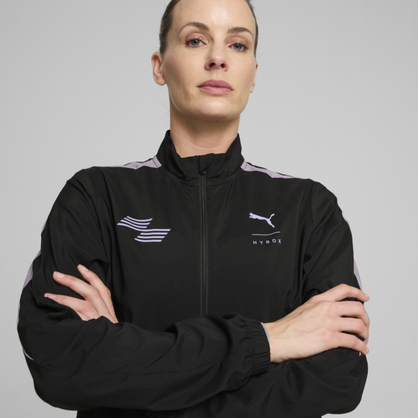 PUMA x HYROX Run Favourite Woven Jacket Women, PUMA Black, large-ZAF