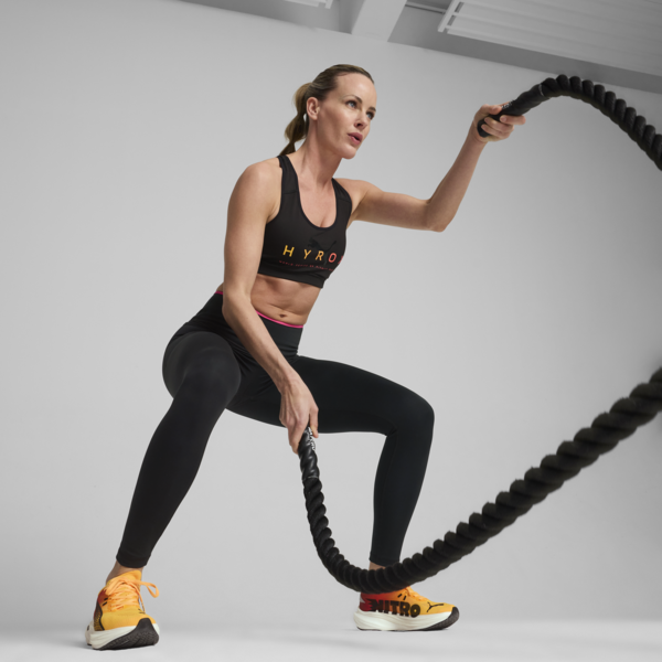 PUMA x HYROX CLOUDSPUN Fleece High-Waist Tights Women, PUMA Black, large-ZAF