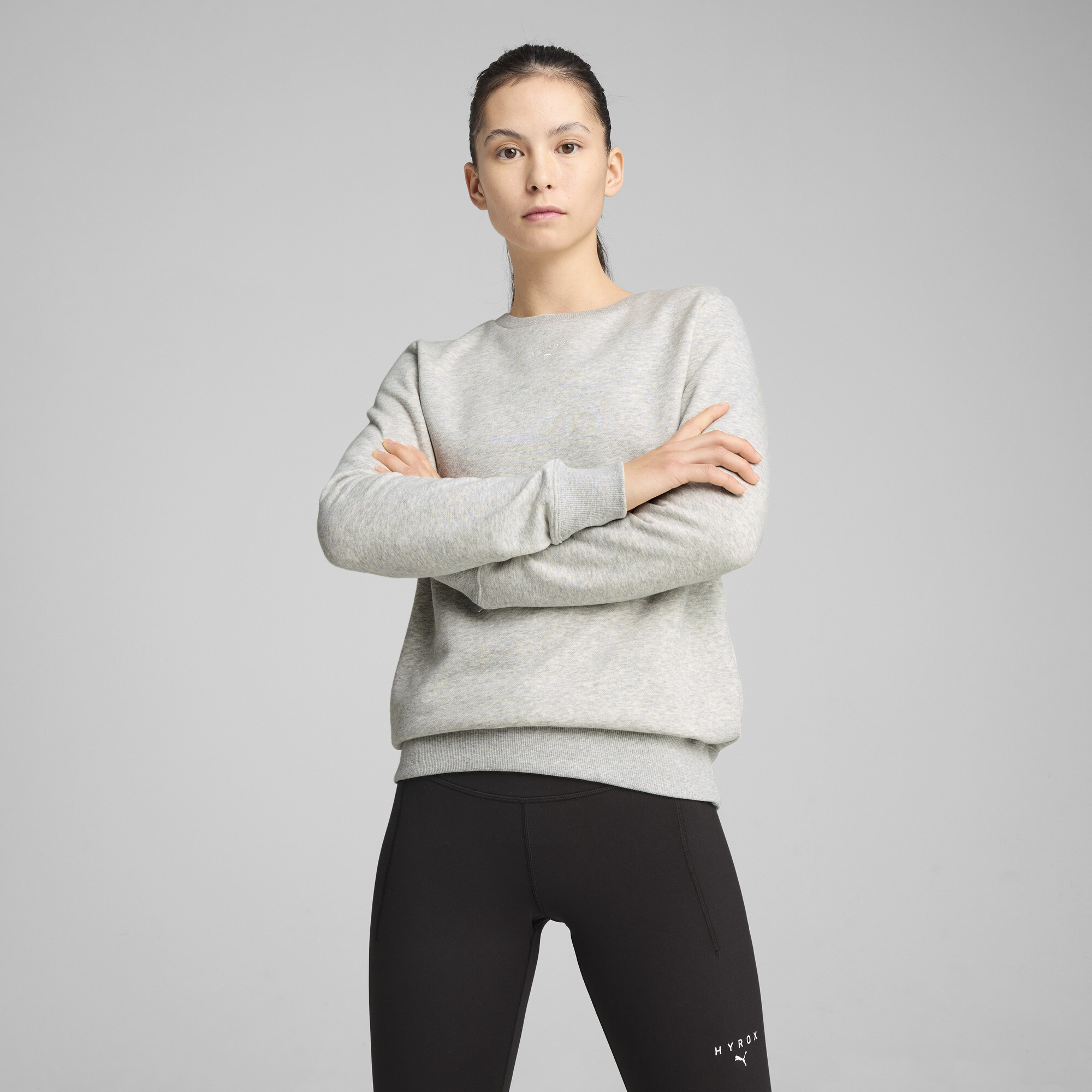 Puma x HYROX Crewneck Damen | Light Gray Heather | Größe: 3XL