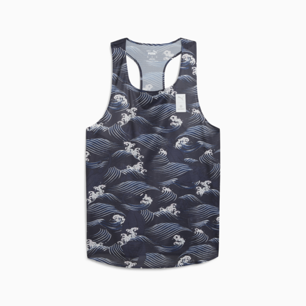 PUMA x SAYSKY Graphic Singlet Men, New Navy, large-MEX
