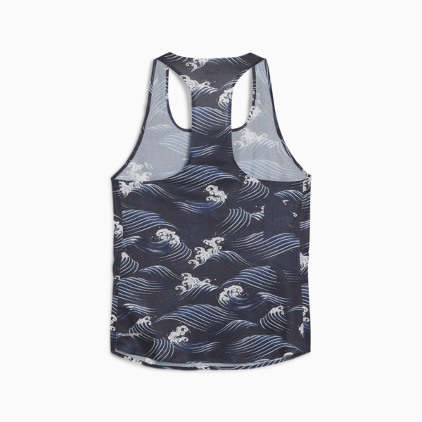Playera sin mangas estampada PUMA x SAYSKY para mujer, New Navy, large-MEX
