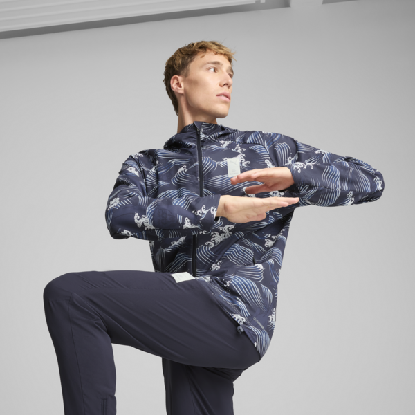 Chamarra estampada PUMA x SAYSKY, New Navy, large-MEX