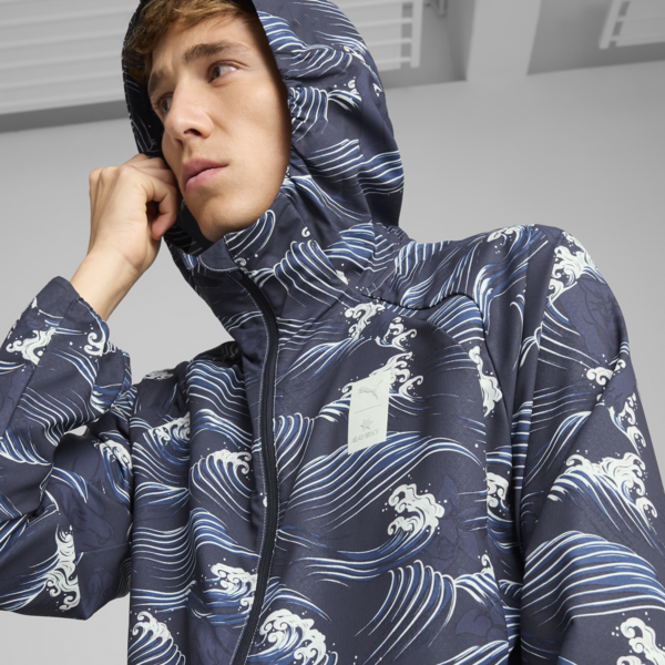 Chamarra estampada PUMA x SAYSKY, New Navy, large-MEX