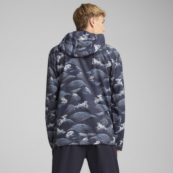 Chamarra estampada PUMA x SAYSKY, New Navy, large-MEX