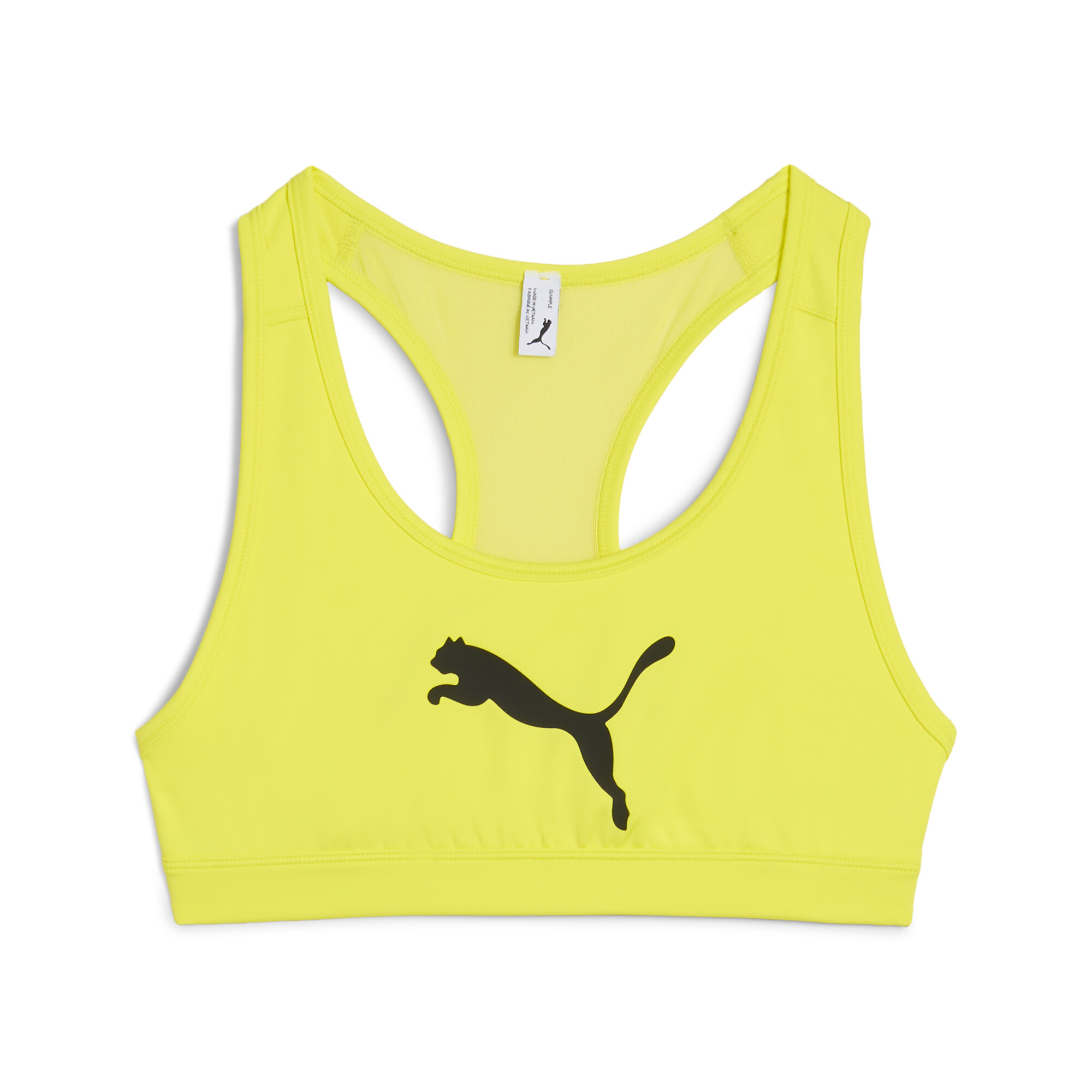 Women's Puma 4KEEPS Bra, Yellow, Size XXS, Clothing