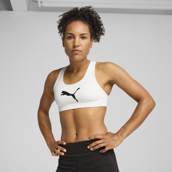 Top PUMA deportivo 4KEEPS II para Mujer En Blanco/Big Negro Cat