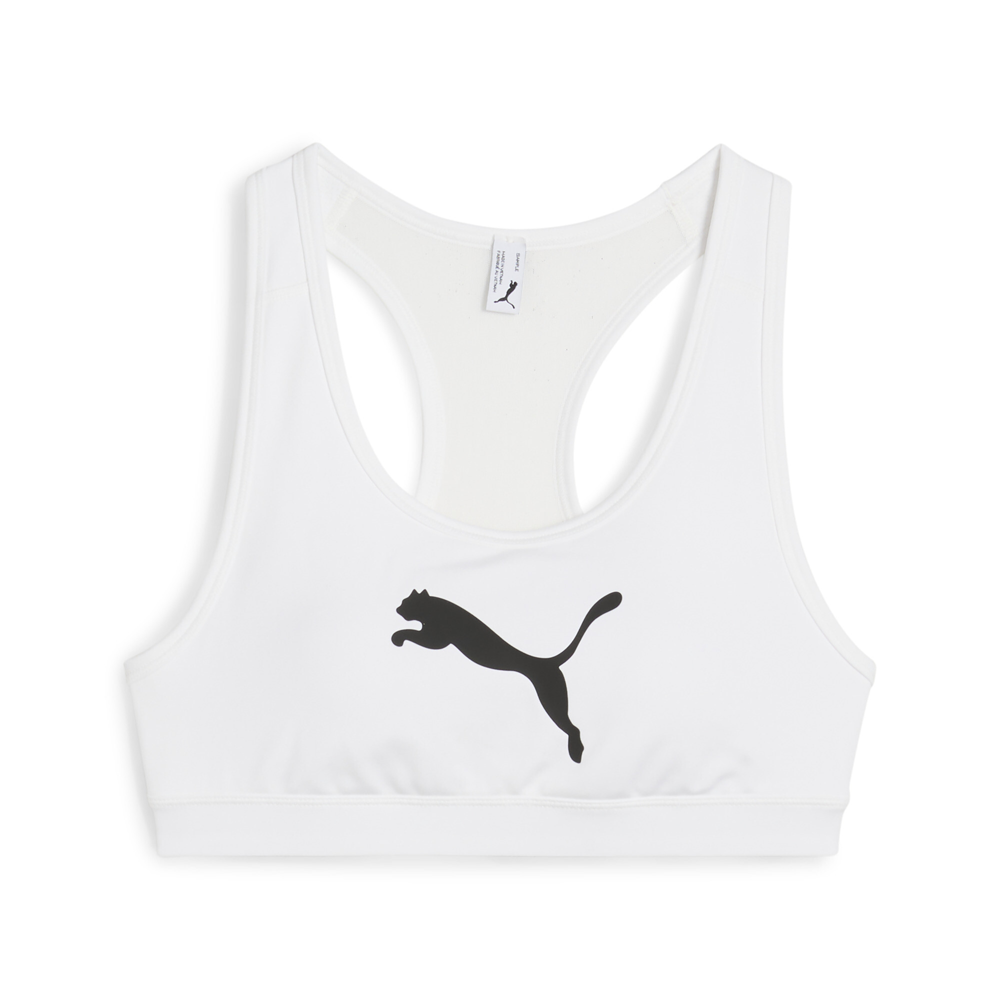 Women's Puma 4KEEPS Bra, White, Size XL, Clothing