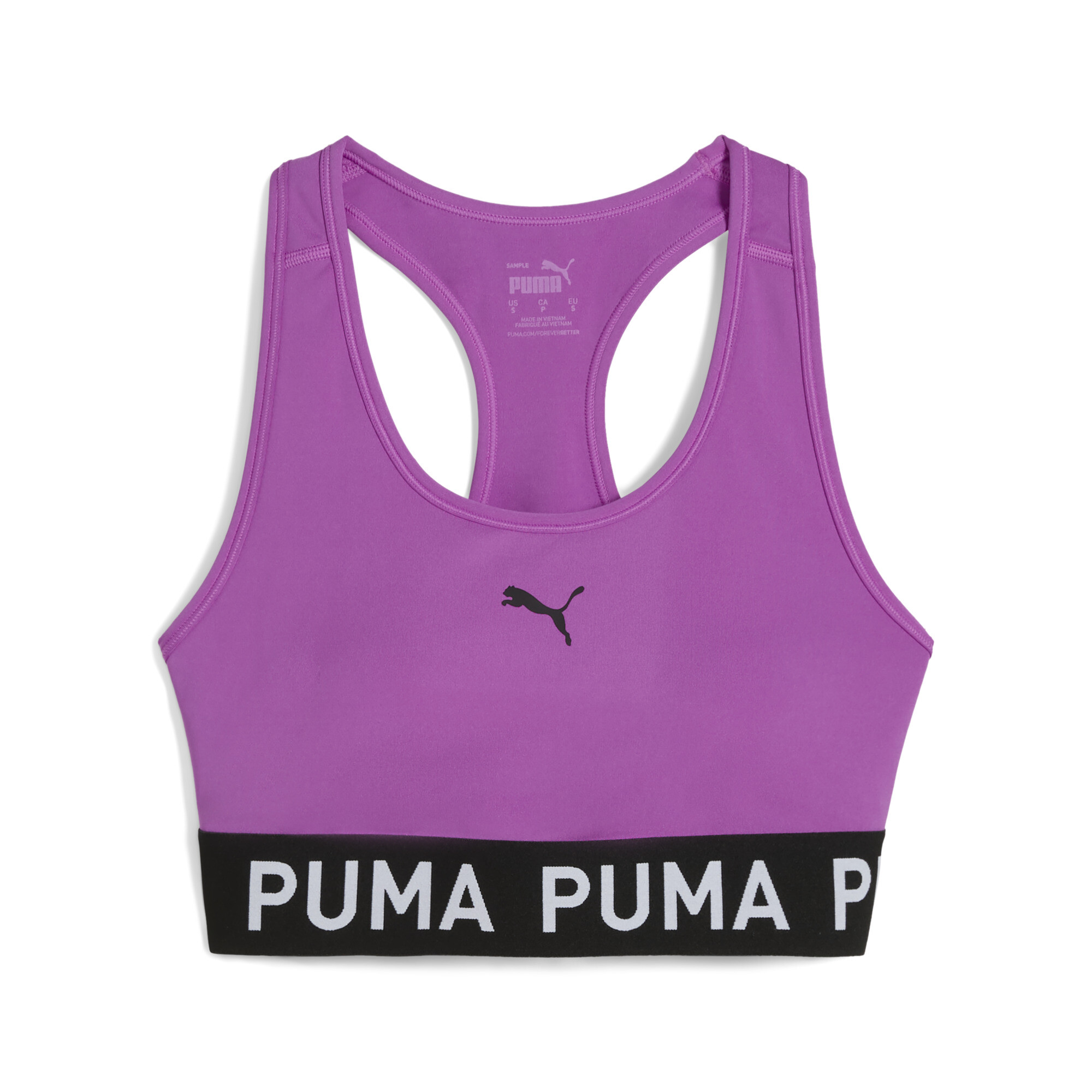 Women's Puma 4KEEPS Elastic Bra, Purple, Size XXL, Clothing