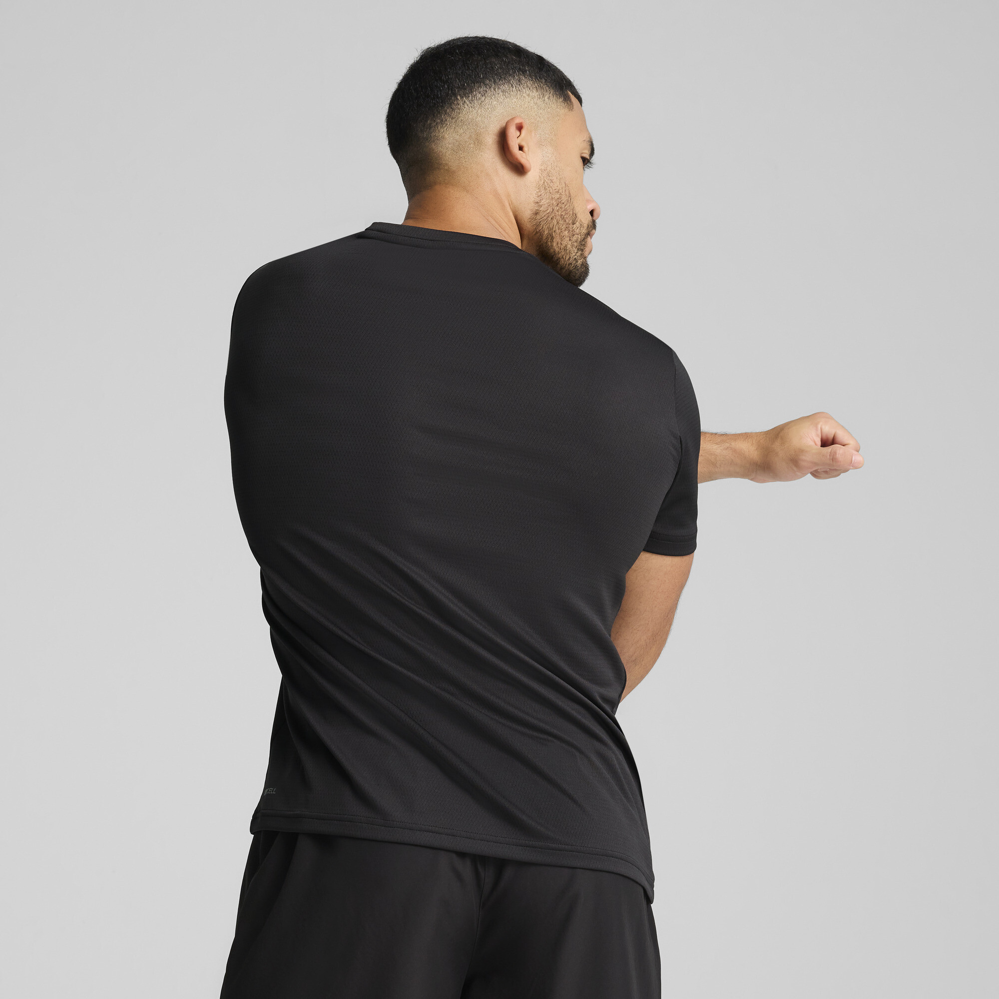 PUMA Train All Day Essentials Poly Texture T-shirt voor Heren, Zwart, Maat L thumbnail 5