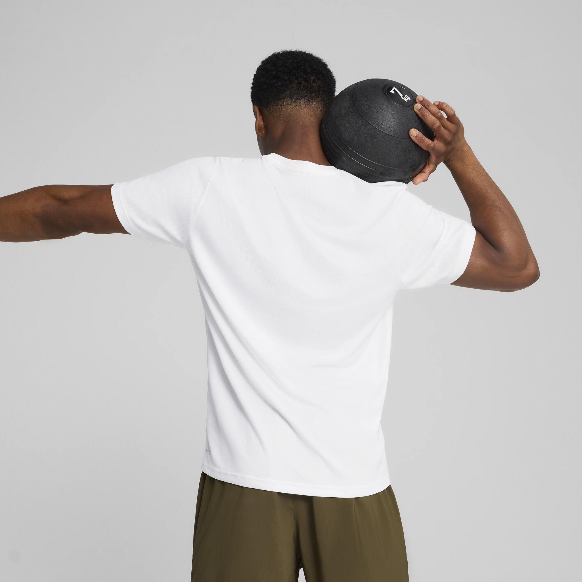 PUMA Train All Day Essentials Poly Texture T-shirt voor Heren, Wit, Maat 3XL thumbnail 5