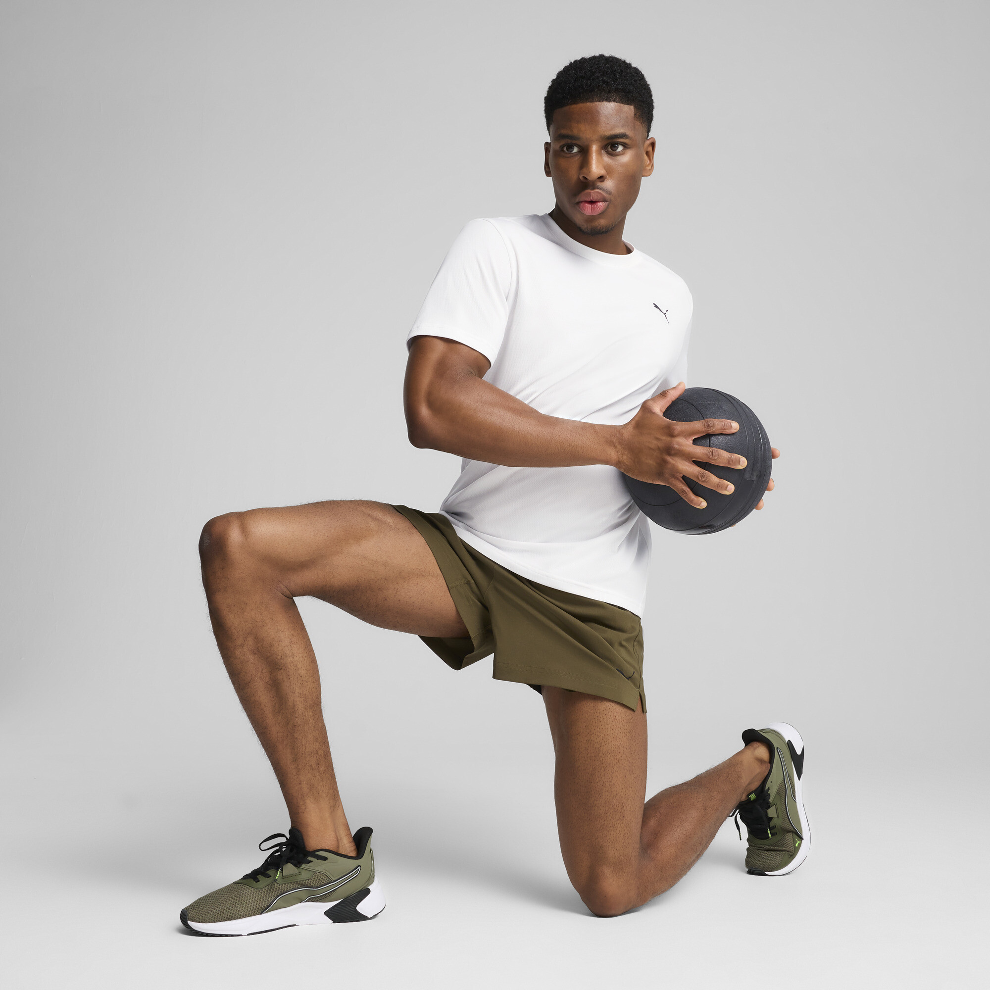 PUMA Train All Day Essentials Poly Texture T-shirt voor Heren, Wit, Maat 3XL thumbnail 4