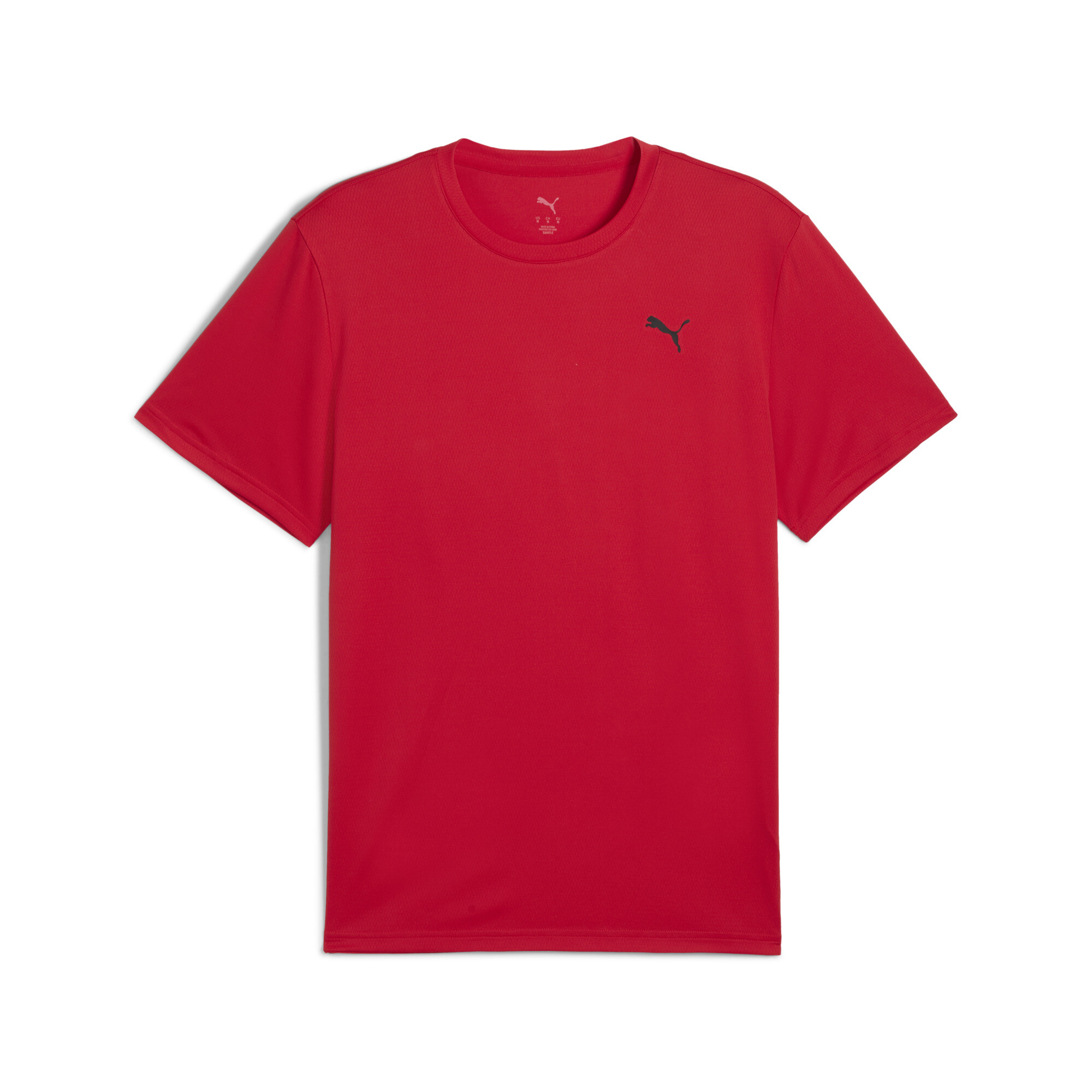 PUMA Train All Day Essentials Poly Texture T-shirt voor Heren, Rood, Maat M