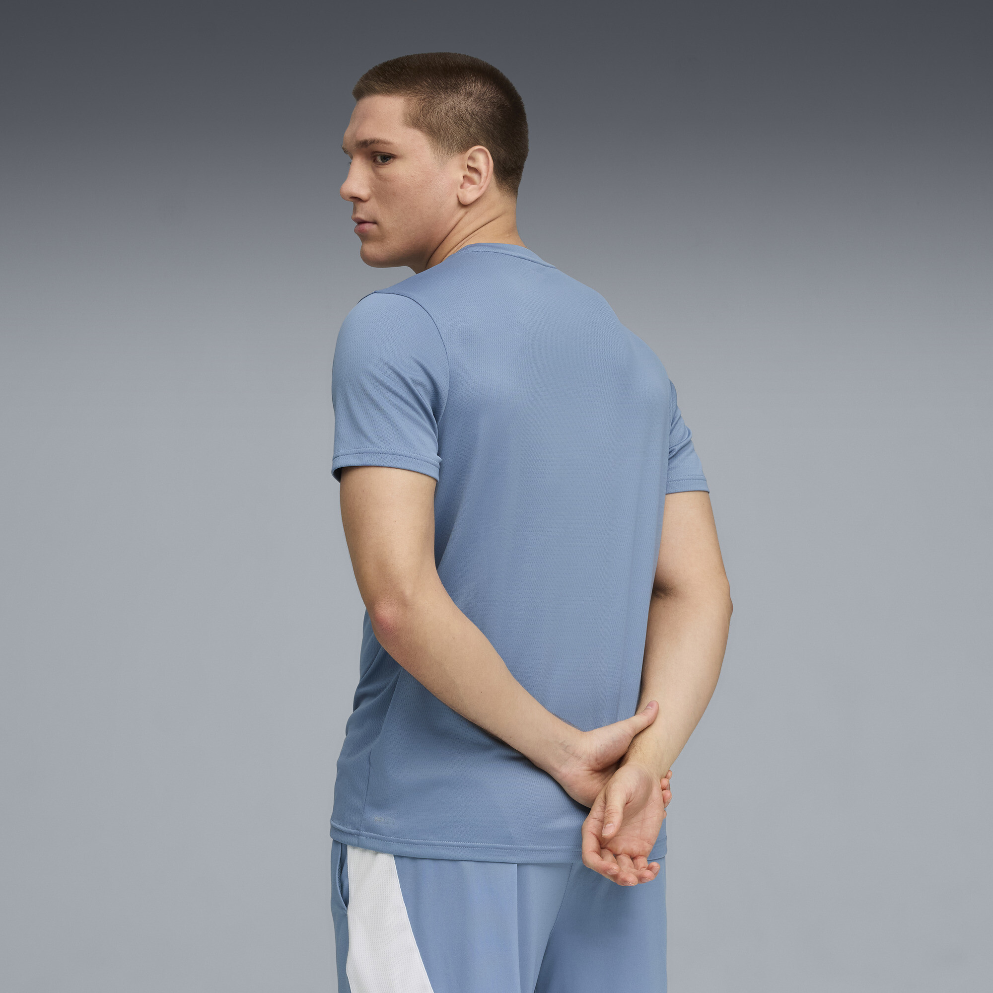 PUMA Train All Day Essentials Poly Texture T-shirt voor Heren, Blauw, Maat S thumbnail 5