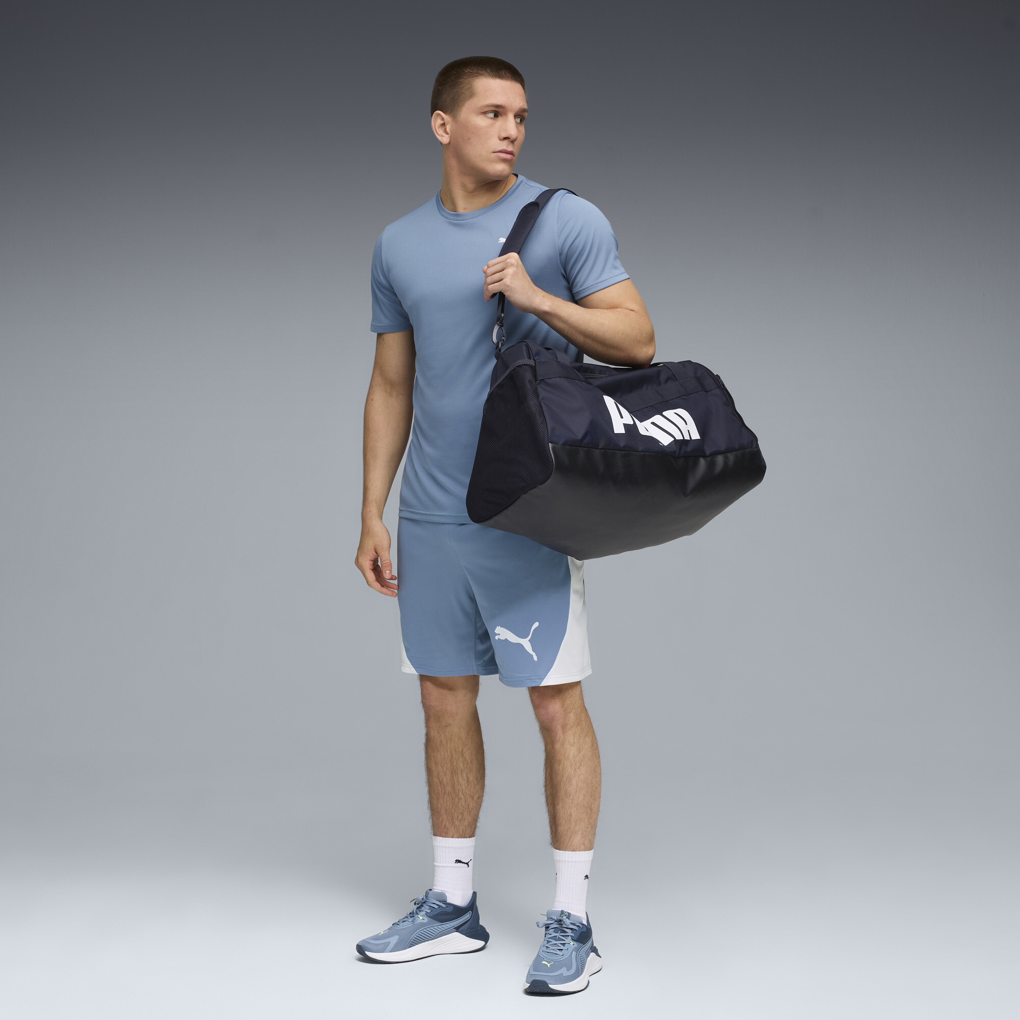 PUMA Train All Day Essentials Poly Texture T-shirt voor Heren, Blauw, Maat S thumbnail 4