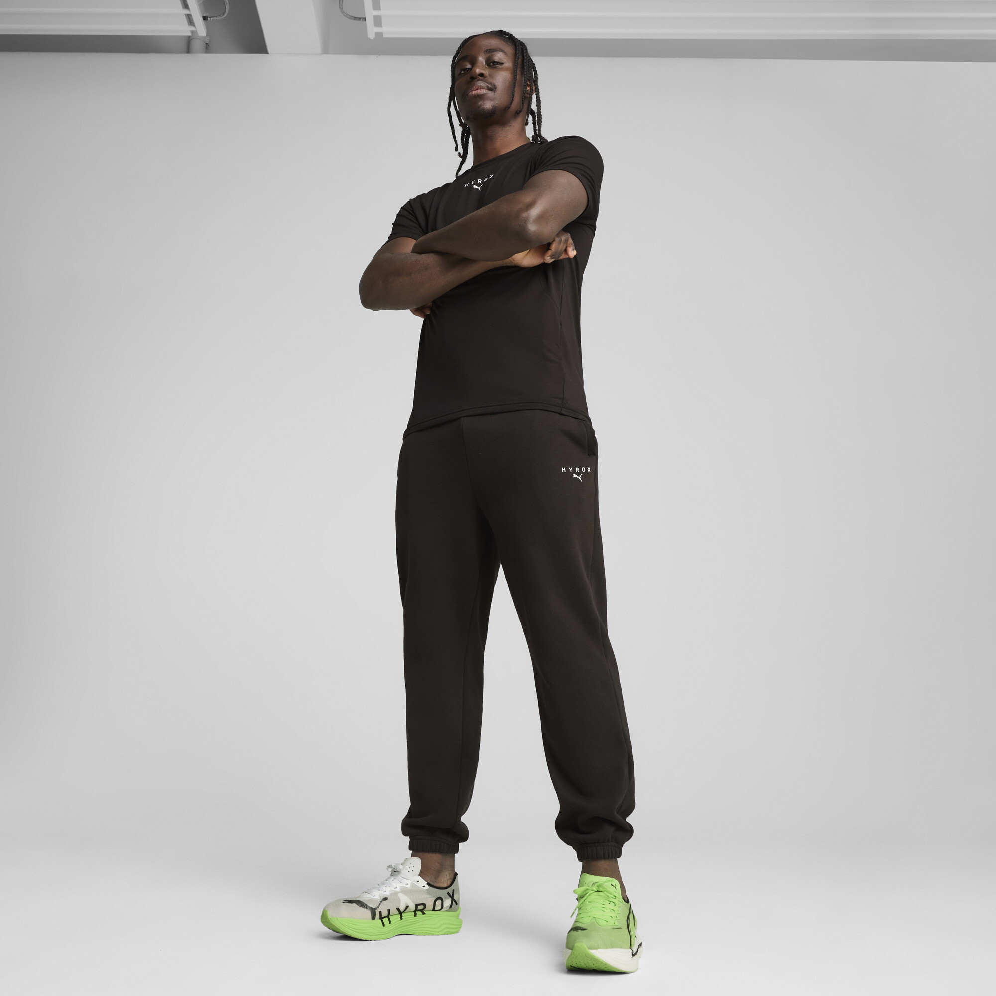 PUMA x HYROX fleece joggingbroek voor Heren, Zwart, Maat XS thumbnail 6