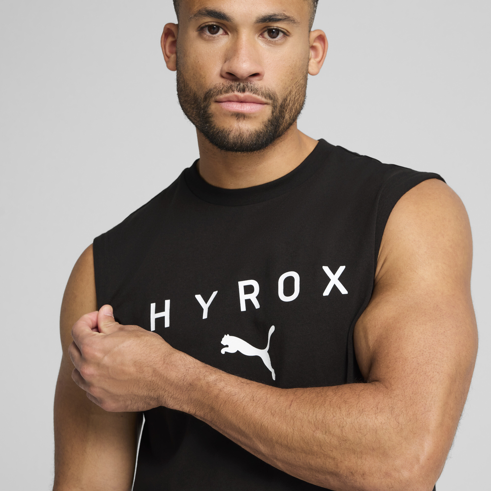 PUMA x HYROX afgeknipte tanktop voor Heren, Zwart, Maat S thumbnail 5