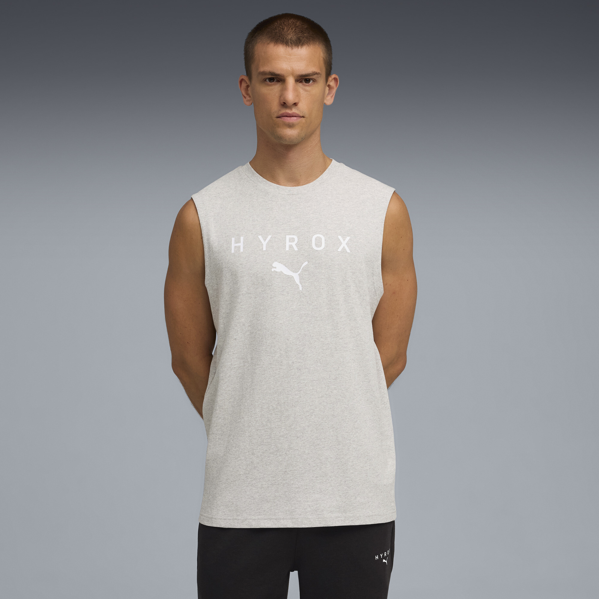 PUMA x HYROX afgeknipte tanktop voor Heren, Grijs, Maat XL thumbnail 4