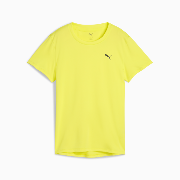 Train All Day Essentials Crew Tee Women, Lemon Sherbert, large-MEX