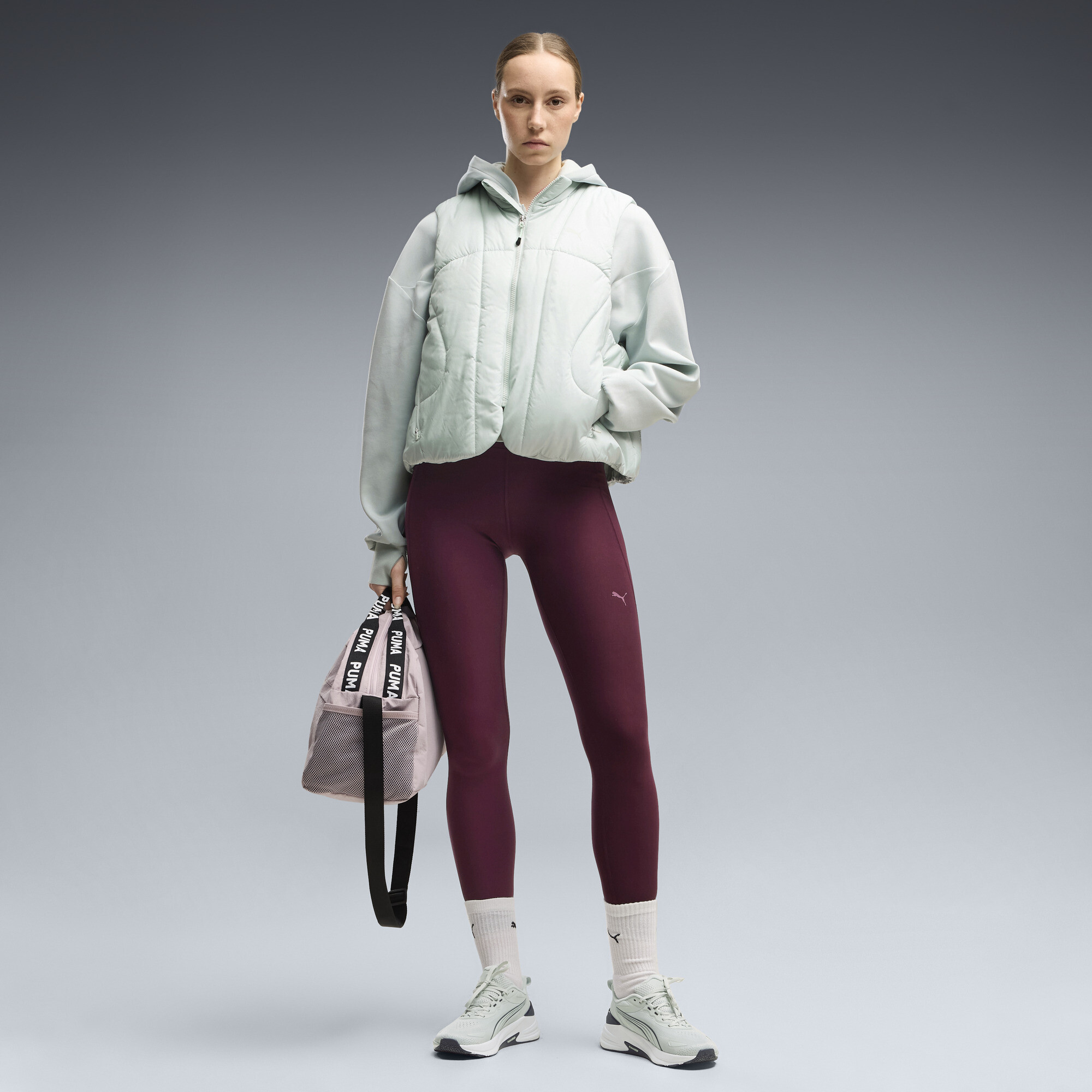 PUMA Damskie legginsy CLOUDSPUN z wysokim stanem, Odzież, Czerwony, XXL