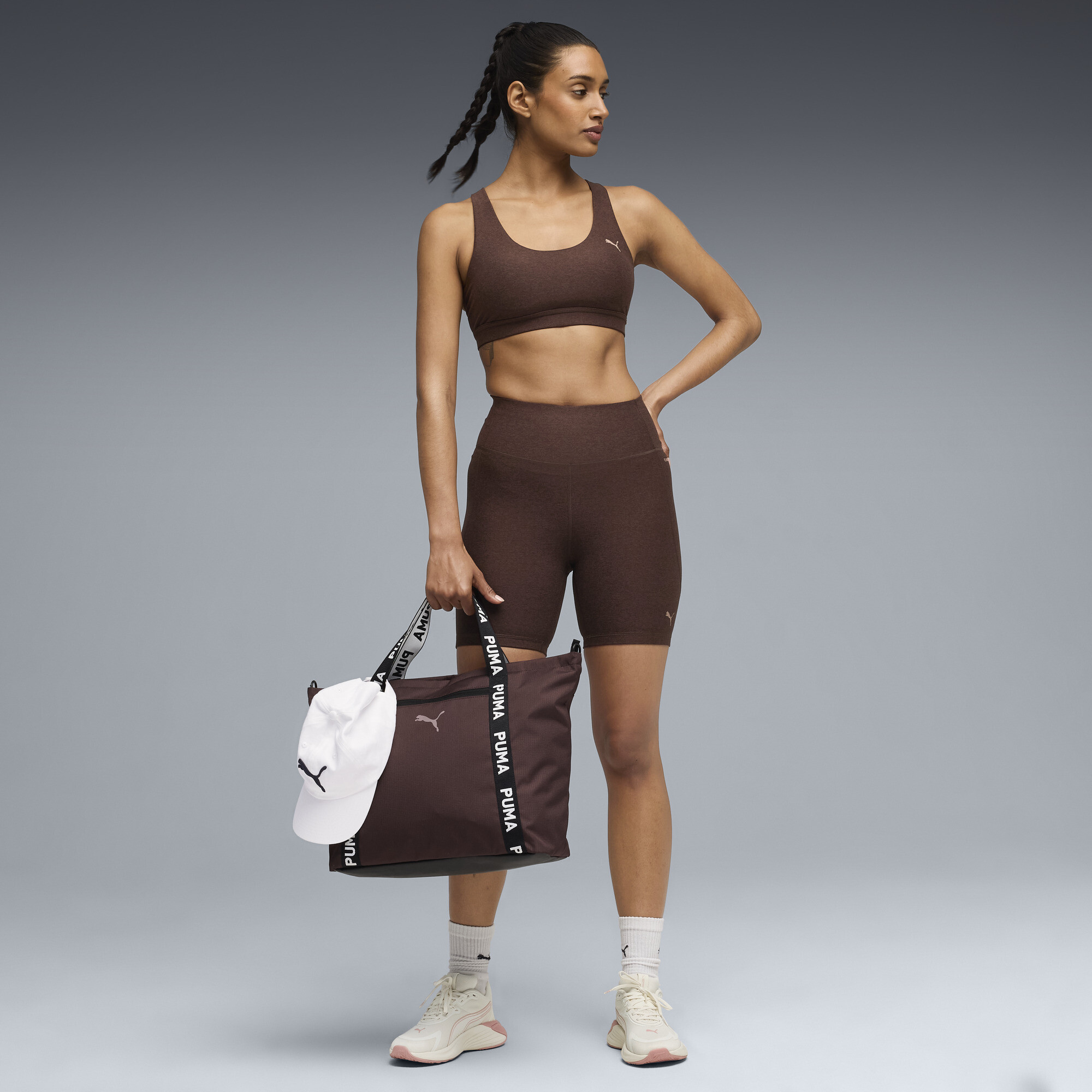 PUMA CLOUDSPUN korte legging voor Dames, Bruin, Maat XXL thumbnail 2