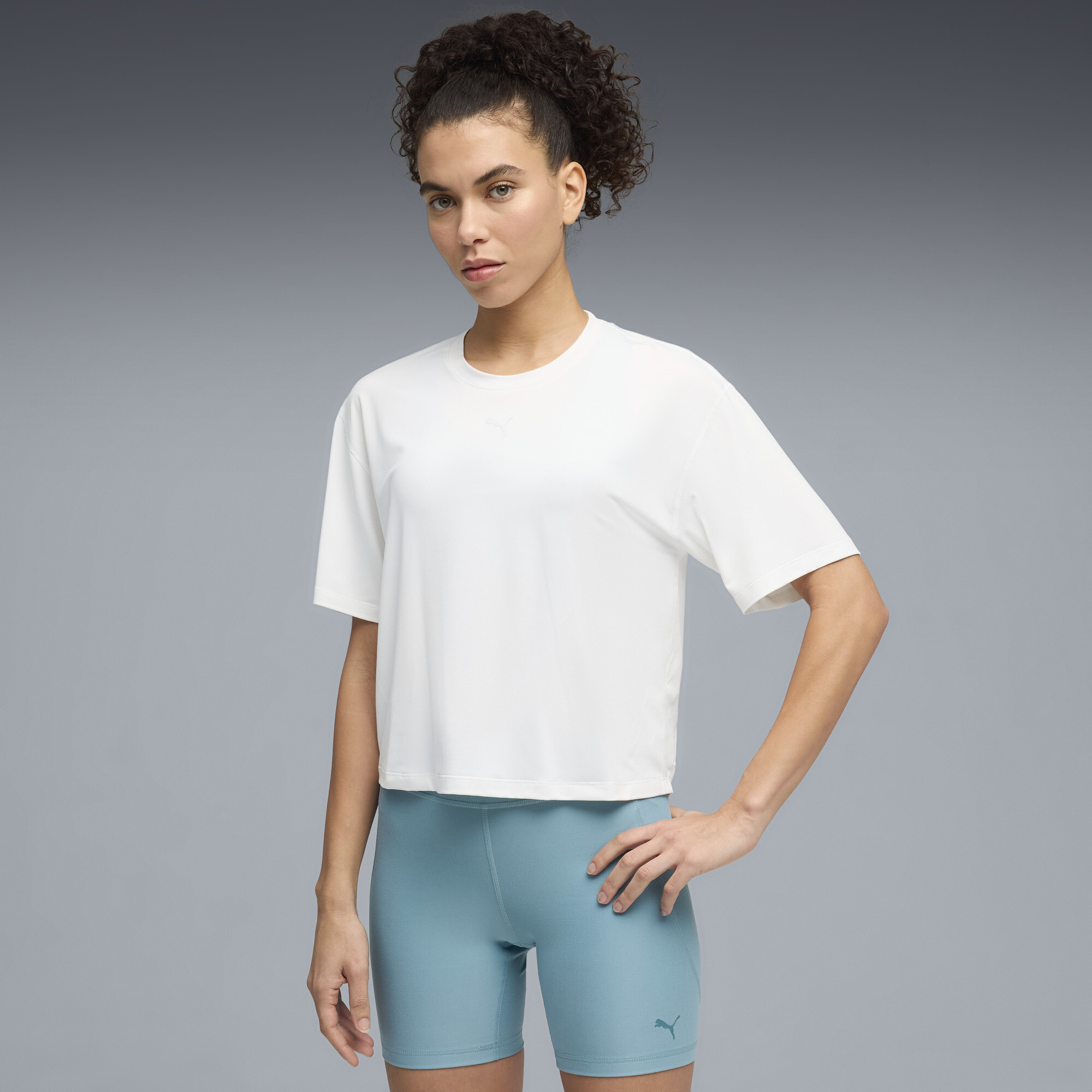PUMA Cloudspun Ultra Soft Women's Relaxed Training T-Shirt in White, Size L